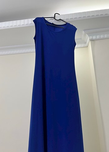 Tuğra uzun kollu mavi elbise - Görsel 8