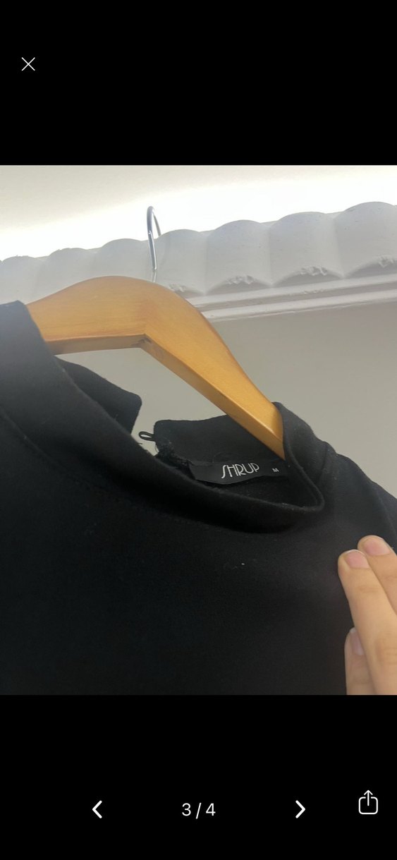 Uzun Siyah Keten Gotik Elbise - Görsel 3