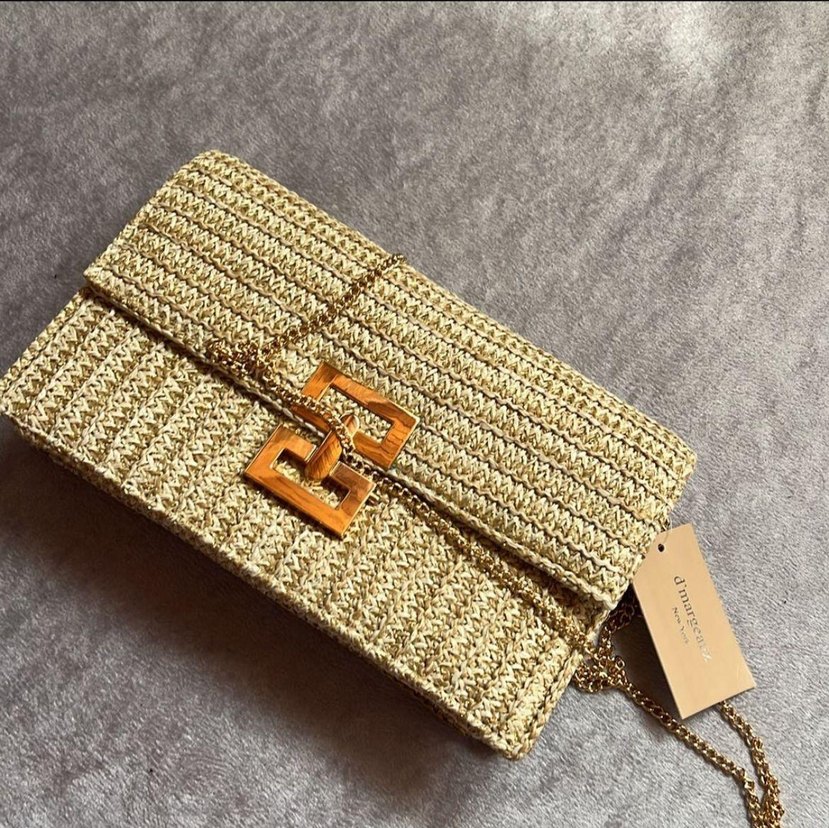 dmargeux marka etiketli hasır çanta - Görsel 2