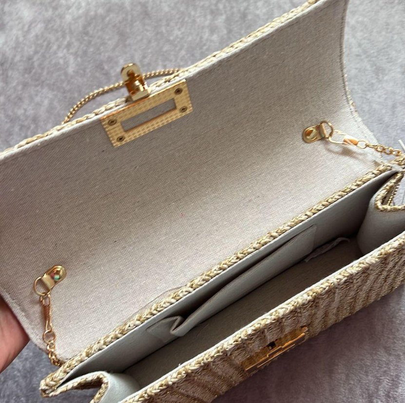 dmargeux marka etiketli hasır çanta - Görsel 5