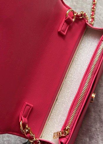 Bebe marka etiketli pembe zincirli çanta - Görsel 4