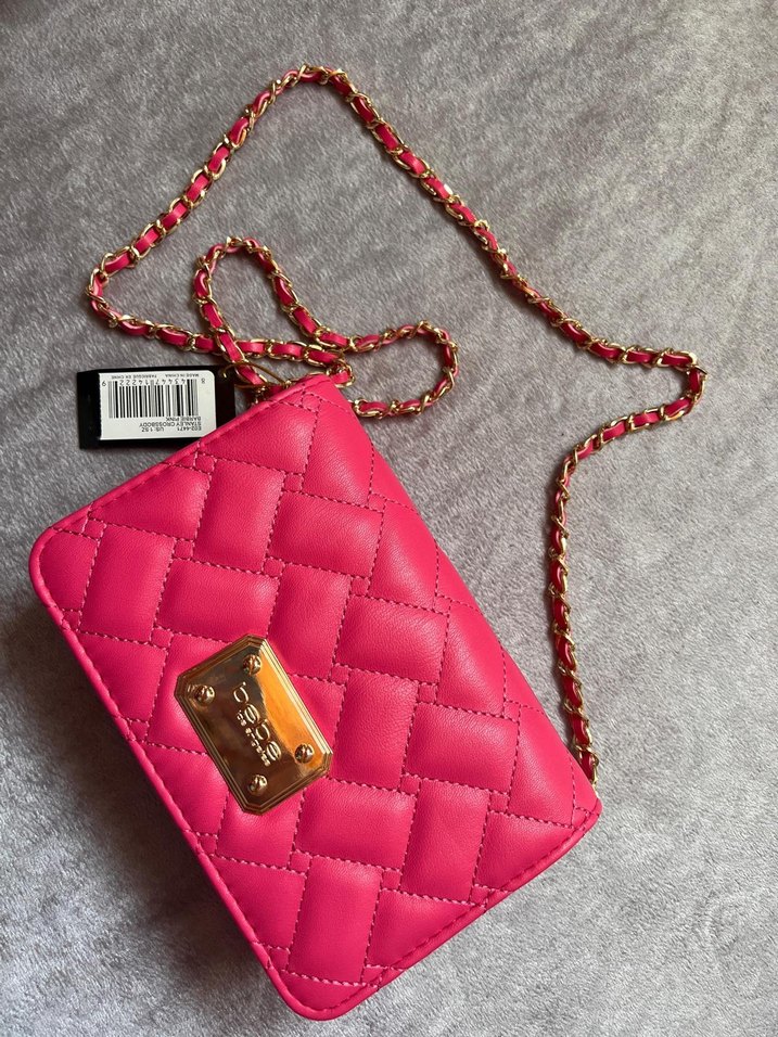 Bebe marka etiketli pembe zincirli çanta - Görsel 2