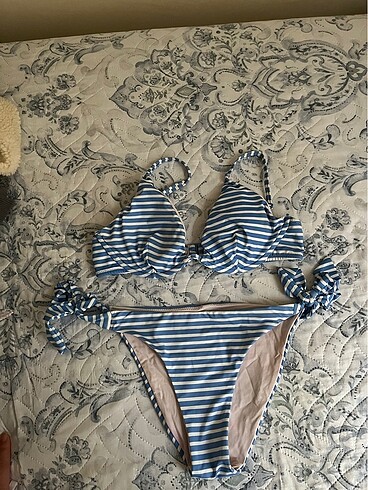 38 Beden mavi Renk Bikini takımı