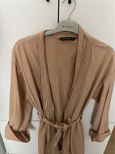 38 Beden camel Renk Müslin kimono