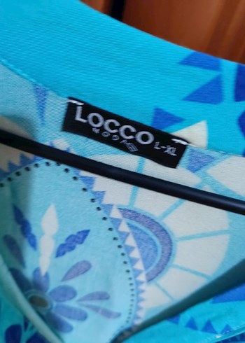 Uzun Mavi Batik Desenli Bohem Elbise - Görsel 2