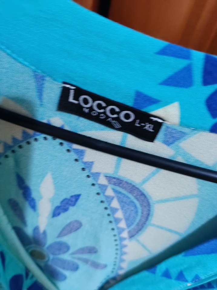 Uzun Mavi Batik Desenli Bohem Elbise - Görsel 2