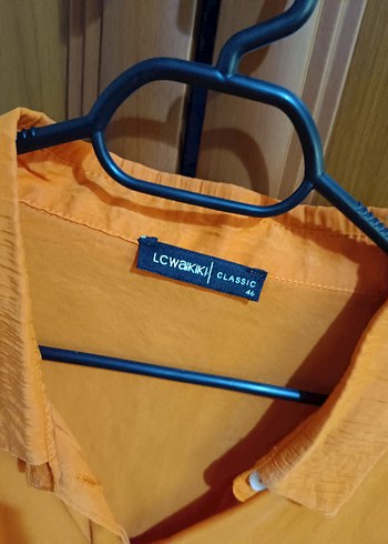 Sarı Keten Gömlek, Salaş Kesim, Uzun Kollu - Görsel 2