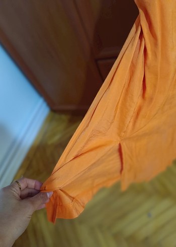 Sarı Keten Gömlek, Salaş Kesim, Uzun Kollu - Görsel 3