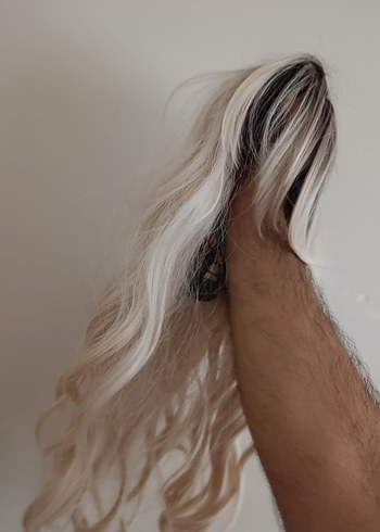 Bej Kürklü Sentetik Kumaş Saç Aksesuarı - Görsel 2