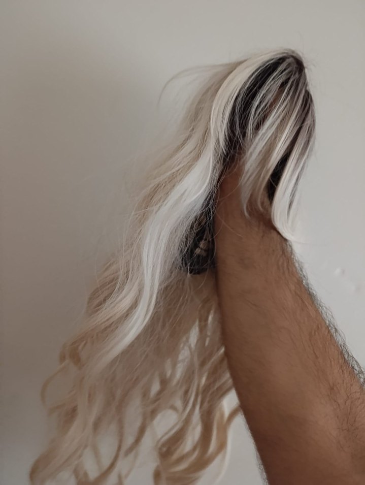 Bej Kürklü Sentetik Kumaş Saç Aksesuarı - Görsel 2