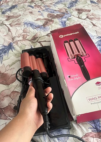 Polasmort Üç Varilli Saç Şekillendirici Pembe - Görsel 2