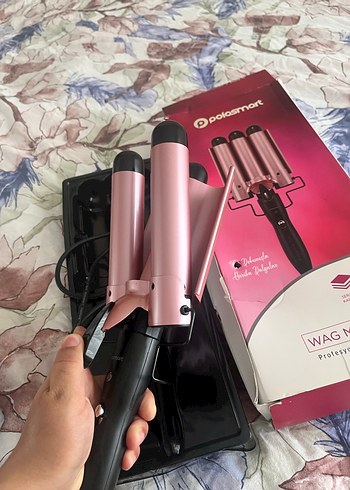 Polasmort Üç Varilli Saç Şekillendirici Pembe - Görsel 4