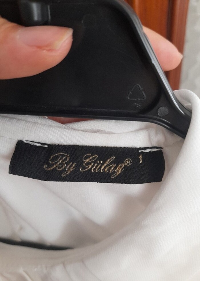 Beyaz tül gömlek bluz - Görsel 3