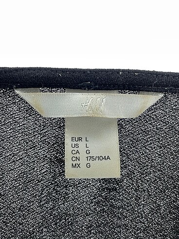 l Beden siyah Renk H&M Bluz %70 İndirimli.