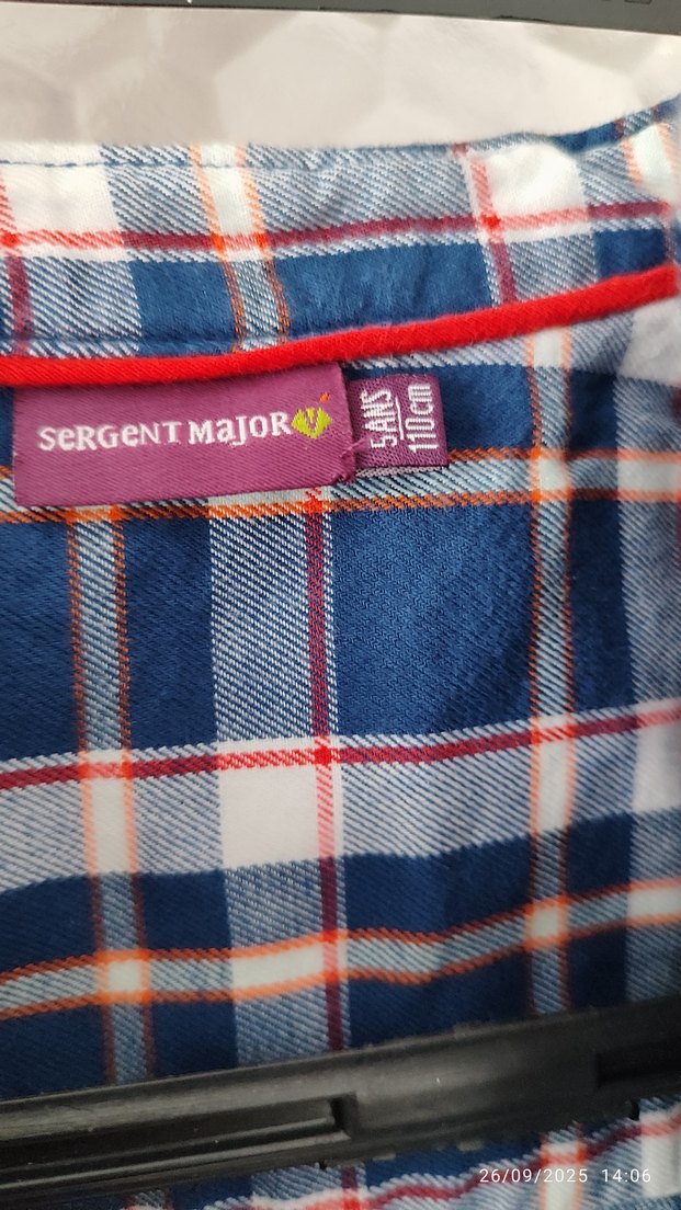 sürpriz hediyeli Çocuk Mavi Kareli Erkek Pamuk Gömlek - Görsel 5