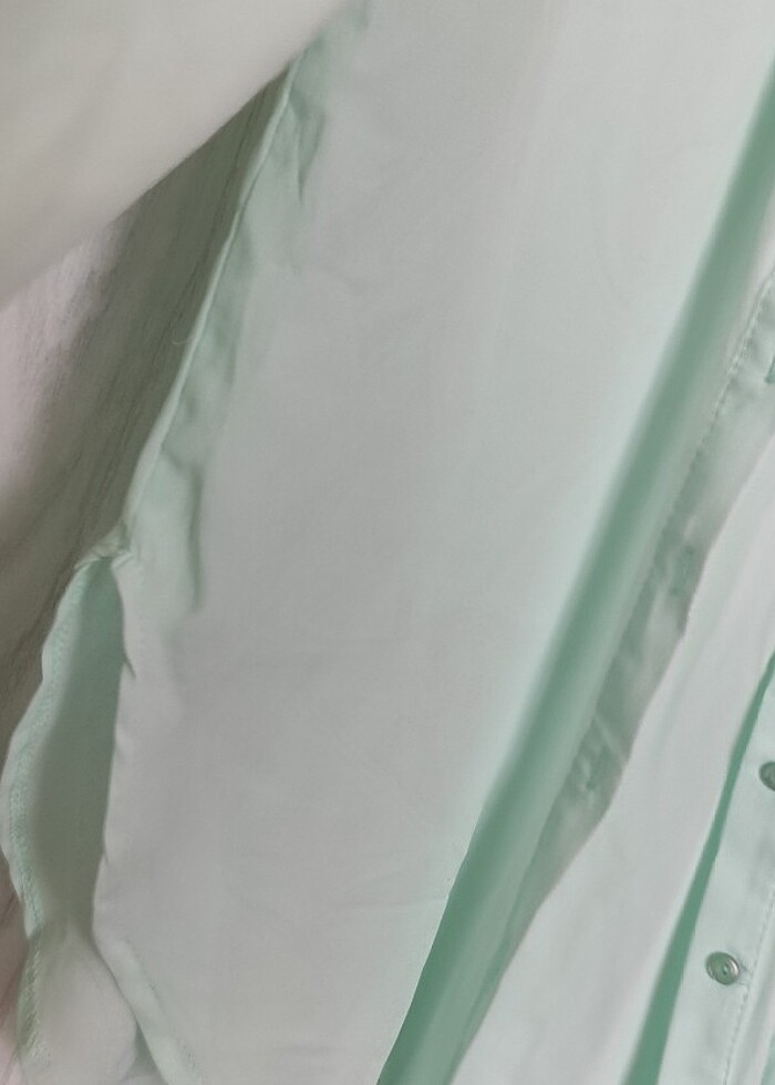 MİNT YEŞİLİ, ŞİFON,ŞIK GÖMLEK - Görsel 2