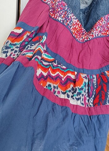 (BÜYÜK BEDEN) SPOR KESİM PAMUKLU KOT ETEK - Görsel 5