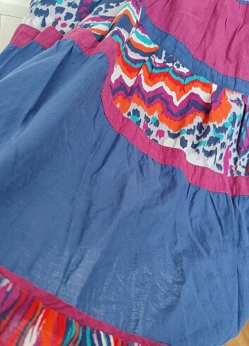 (BÜYÜK BEDEN) SPOR KESİM PAMUKLU KOT ETEK - Görsel 6