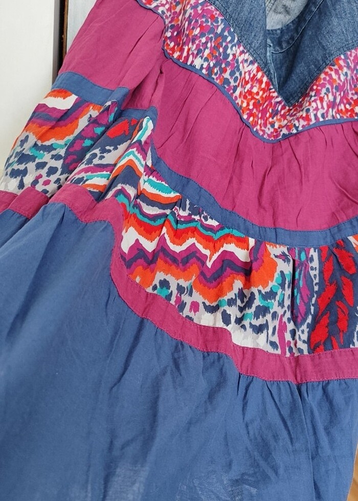 (BÜYÜK BEDEN) SPOR KESİM PAMUKLU KOT ETEK - Görsel 5