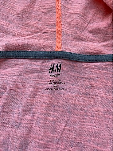 H&M Hm l beden kapüşonlu spor üstü