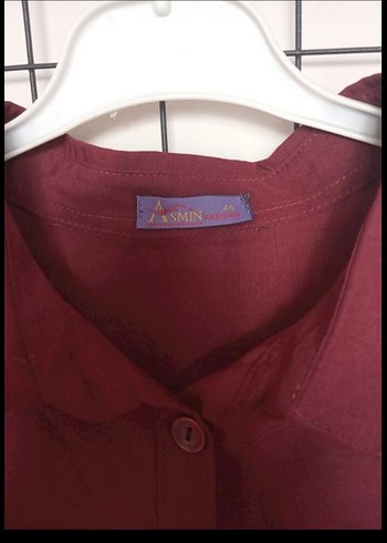 Bordo Düğmeli Gömlek - Görsel 2