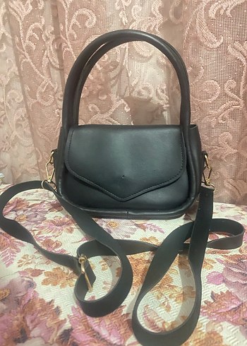 Klasik Siyah Deri Kadın Çanta - Görsel 2