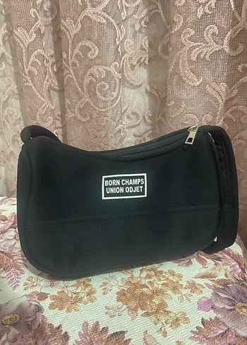 Siyah Baskılı Kadın Omuz Çantası - Görsel 2