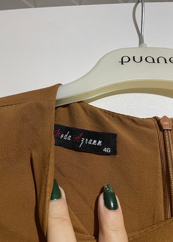 Kadın Bej Uzun Keten Tunik - Görsel 7