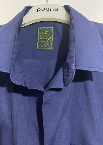 Düğmeli Lacivert Erkek Gömlek - Görsel 6