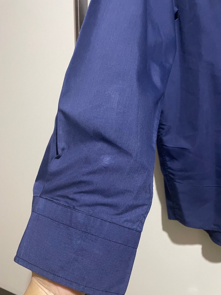 Düğmeli Lacivert Erkek Gömlek - Görsel 4