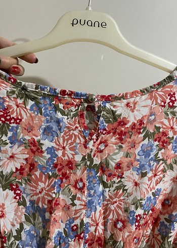 Çiçek Desenli Uzun Bohem Elbise - Görsel 7