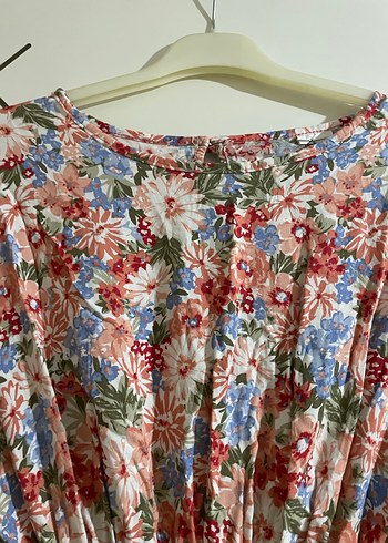 Çiçek Desenli Uzun Bohem Elbise - Görsel 5