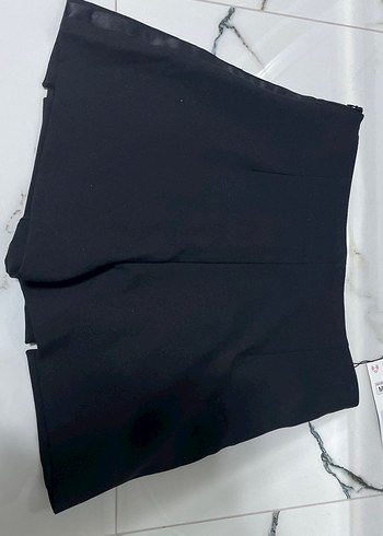 Kadın Siyah Pilili Mini Etek - Görsel 3