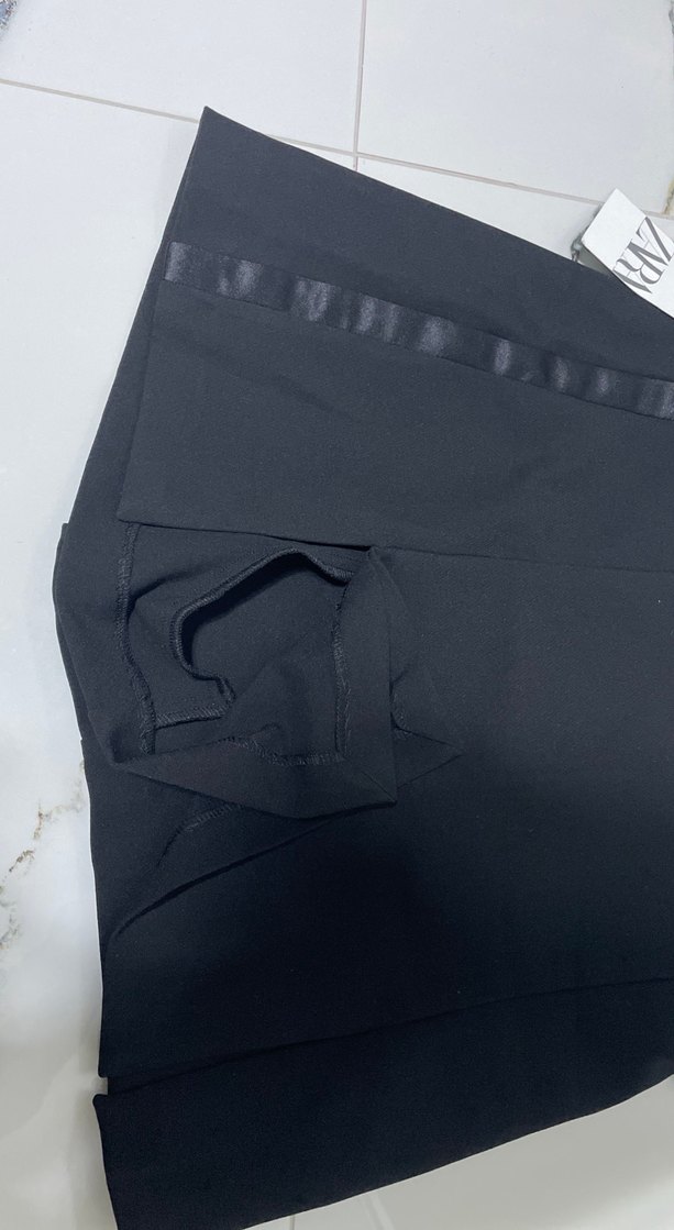 Kadın Siyah Pilili Mini Etek - Görsel 2