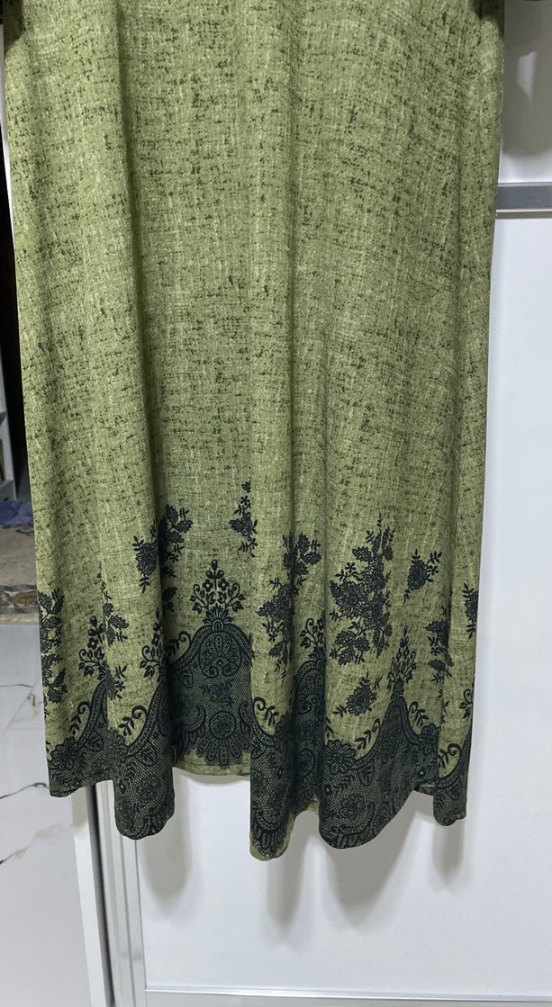 Uzun Kollu Bohem Desenli Uzun Elbise - Görsel 2