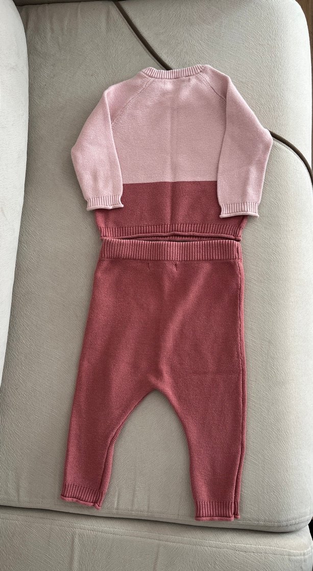 Pembe Triko Bebek Kız Kıyafet Takımı - Görsel 3