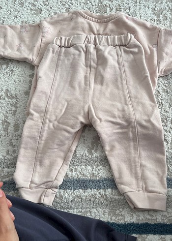 Pembe Triko Bebek Kız Takımı Uzun Kollu - Görsel 4