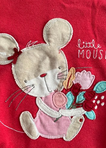 Kız Bebek Örme Kırmızı Uzun Kollu Takım - Görsel 2