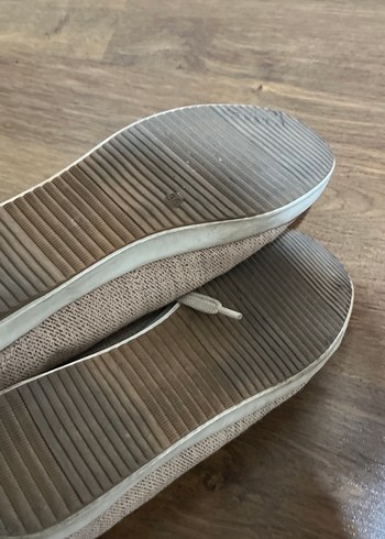 Bej Kadın Bağcıklı Dolgu Topuk Spor Ayakkabı - Görsel 7