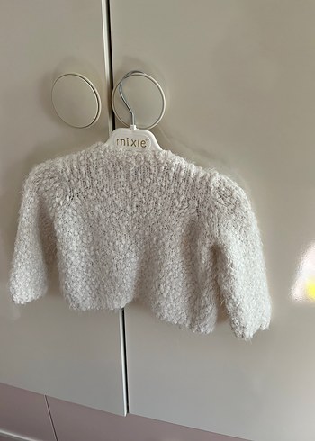 Kız Çocuk Beyaz Triko Ceket - Görsel 2