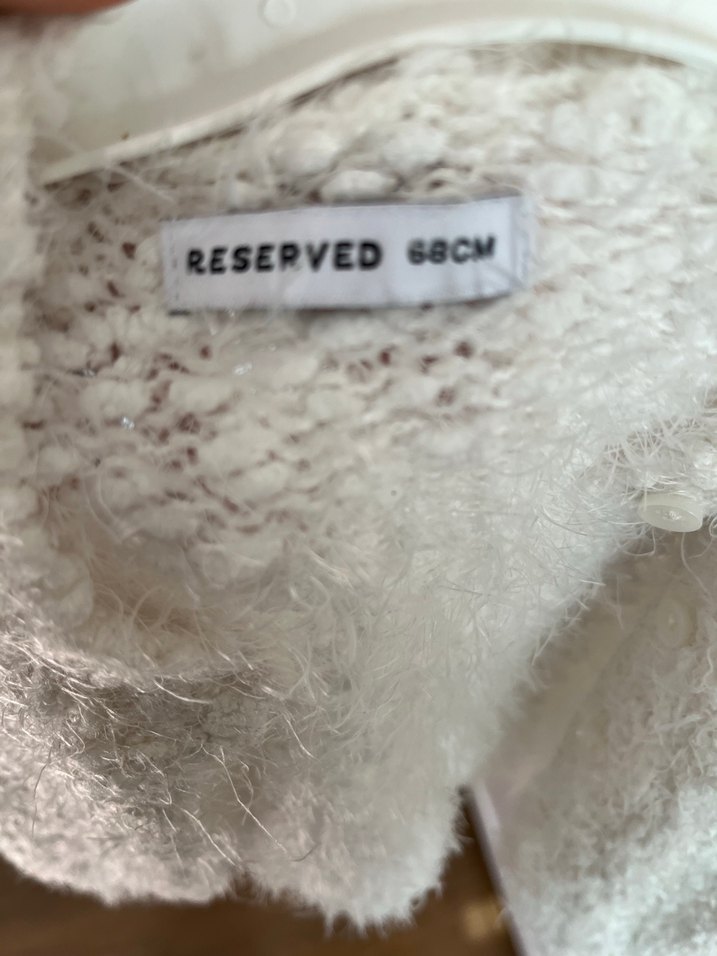 Kız Çocuk Beyaz Triko Ceket - Görsel 3