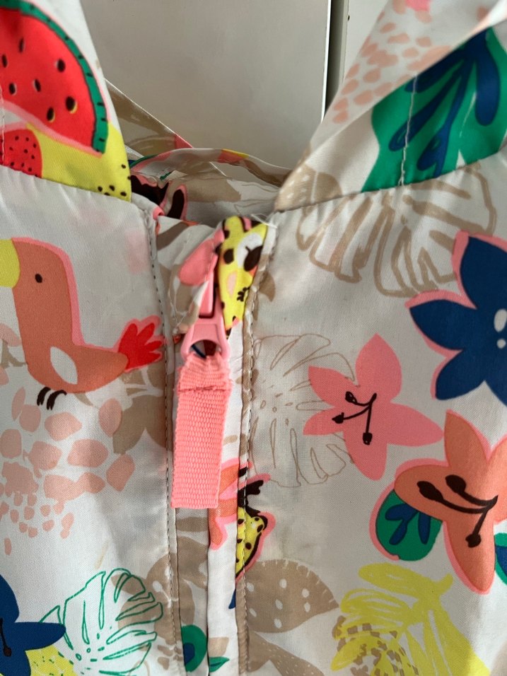 Kapüşonlu Renkli Kız Çocuk Yağmurluk - Görsel 3