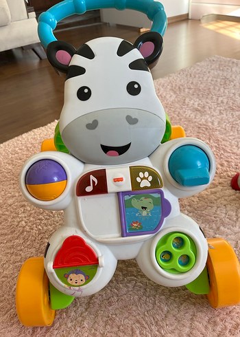 Fisher Price Renkli Zebra Desenli Bebek Yürüteci - Görsel 4