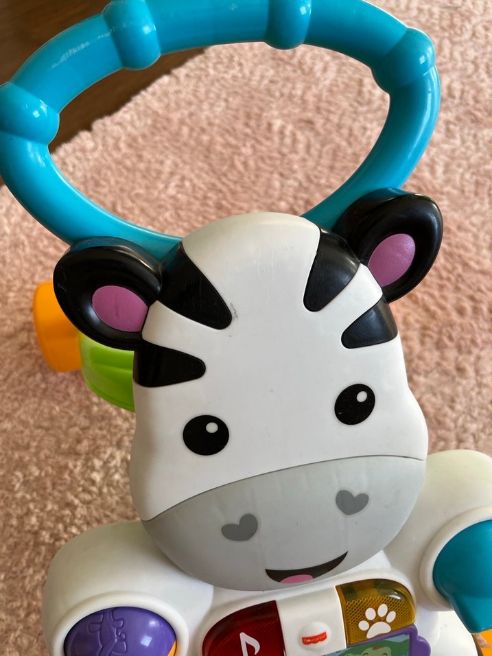 Fisher Price Renkli Zebra Desenli Bebek Yürüteci - Görsel 3