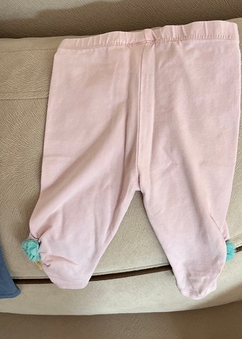 Kız Çocuk Gri Denim Tayt Pantolon ve pembe tayt - Görsel 6