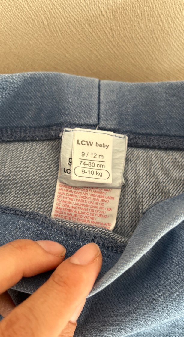 Kız Çocuk Gri Denim Tayt Pantolon ve pembe tayt - Görsel 2