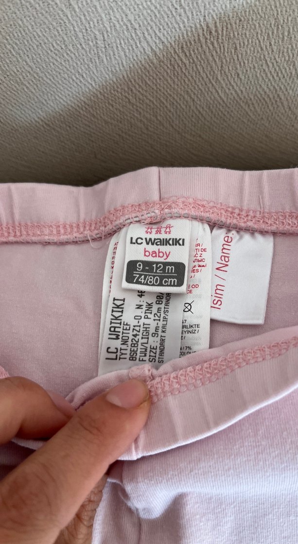 Kız Çocuk Gri Denim Tayt Pantolon ve pembe tayt - Görsel 5