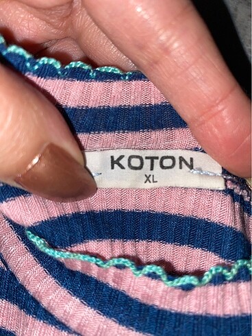 koton çizgili crop