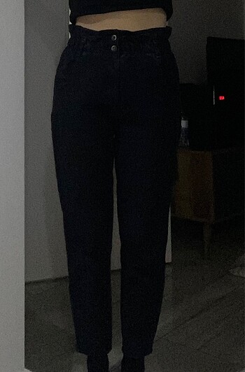 ambar beli lastikli mom jean