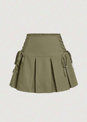 shein Haki Mini Etek